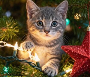 Ялинкова мішура не для кішки